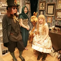 A group of Japanese "Alice in Wonderland" cosplayers.
