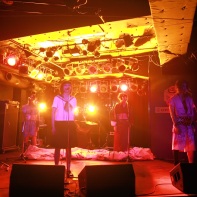A spoken word performance by five members of Kaiten Hyaku-me dressed in various Japanese costumes.
