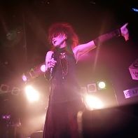 Singer Ageha of the Japanese dark electro band Zwecklos at the Live Inn Rosa.