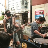 The demonstration was accompanied by a 'sound car' with punk bands playing anti-nuke songs.