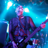 Hernia 44's frontman Hirohisa Nagao (Thunder) performing at the Club Theatic goth event.