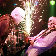 Sparks fly during Hernia 44's act as Thunder and Multi-Co give it all.