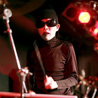Psydoll's percussionist and theremin player Uenoyama performing.