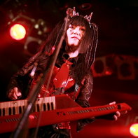 Psydoll's Nekoi wearing her cyber fashion during their show.