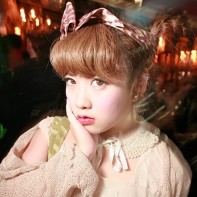 A Japanese girl going for the kawaii cute look at the Noir Halloween party.
