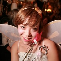 Japanese fairy girl during the Noir Halloween party.