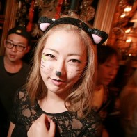 Another cute Japanese catgirl at the Noir Halloween party.