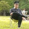 Japanese man with SS cap in Yoyogi park