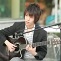 Guitarist Shunsuke Watanabe of Bals live in Harajuku